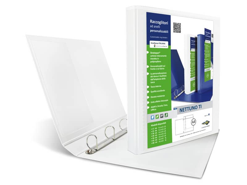 Raccoglitore personalizzabile Esselte Display a 4 anelli a Q 65mm PP  eco-comp. blu formato Maxi 