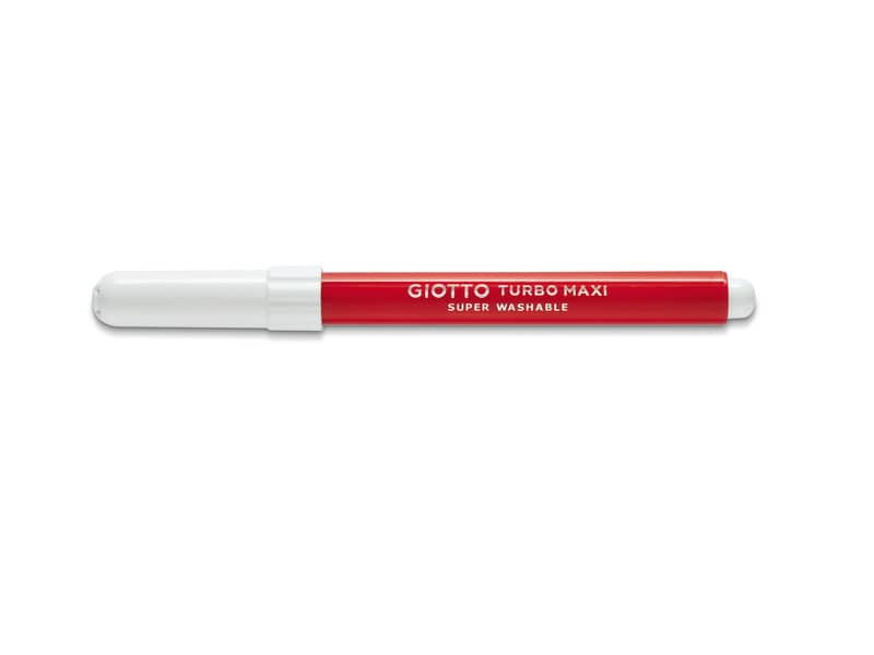 Pennarello GIOTTO Turbo Maxi punta grossa in fibra 5 mm rosso scarlatto  456011