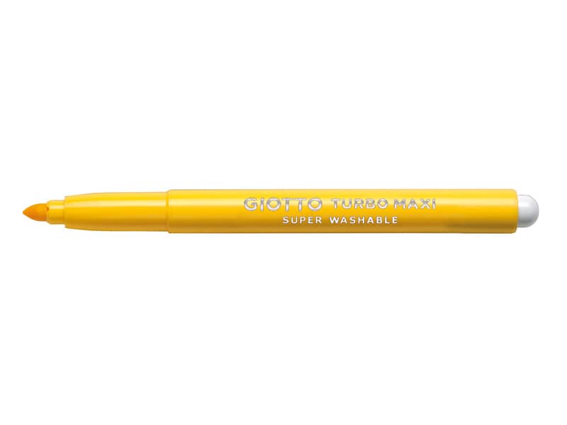 Pennarello GIOTTO Turbo Maxi punta grossa in fibra 5 mm giallo medio 456002